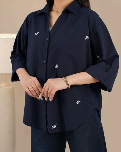 شومیز گلدوزی برگ کد 29138