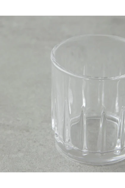لیوان کنار قهوه English Home مدل Linear شیشه‌ای 90 ml - شفاف