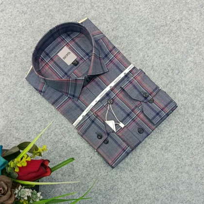 پیراهن طرحدار مردانه قواره ازاد ( قواره کلاسیک ) _ استین بلند