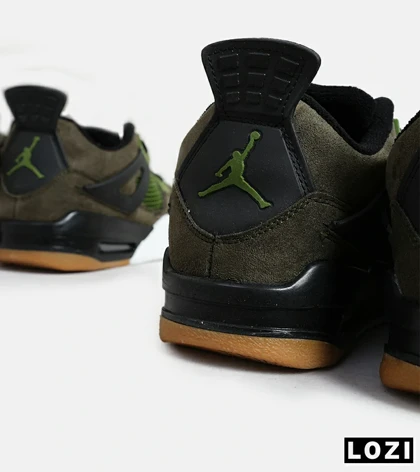 کتانی ساق‌دار بزرگ پا سبز مشکی Nike air jordan 4