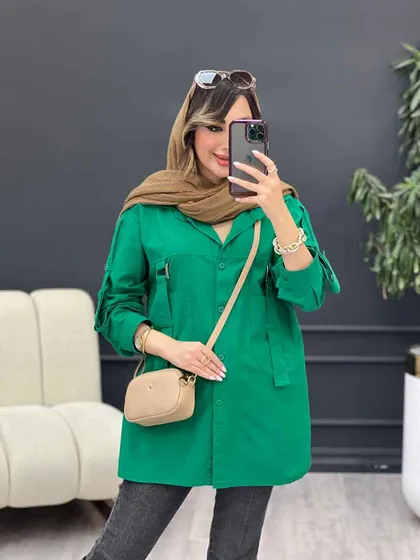 مانتوجلو سگک آستین پاگن