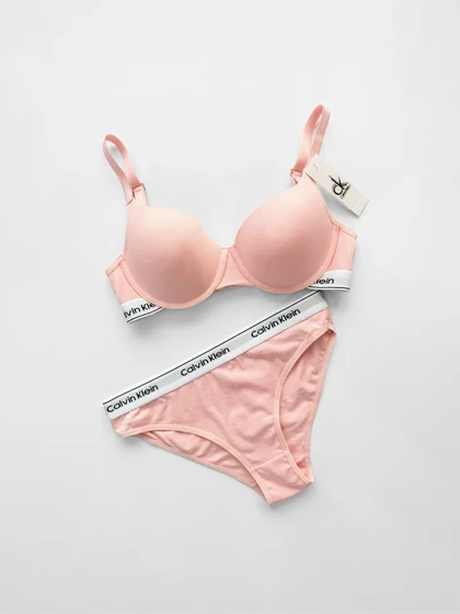 ست شورت اسلیپ و سوتین فنر دار نخ پنبه کلوین کلاین Calvin Klein