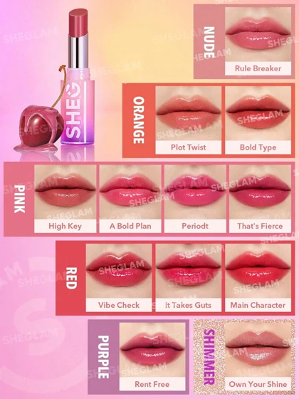 رژ لب براق شیگلم مدل Mirror Kiss High-Shine Lipstick