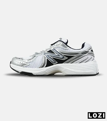 کفش کتانی مردانه و زنانه سفید طوسی مشکی New Balance 860 V.02 مدل 7527