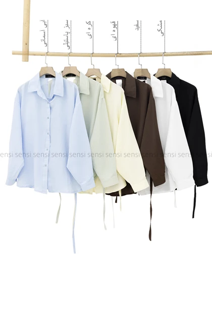 شومیز کمربندی پشت‌باز کد1006311