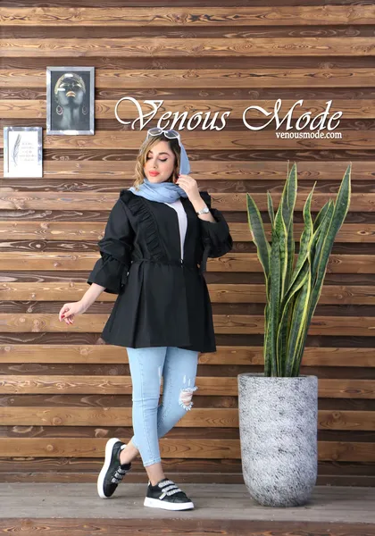 مانتو چین‌دار آستین عروسکی