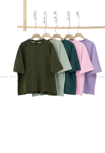 تیشرت باکسی رنگی کد1005288