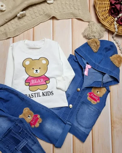 سه تیکه جین مدل تدی پاستیلی