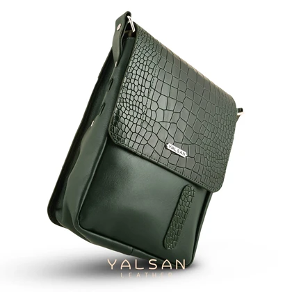 کیف دوشی چرم یلسان مدل ماهان کد 010-PRM