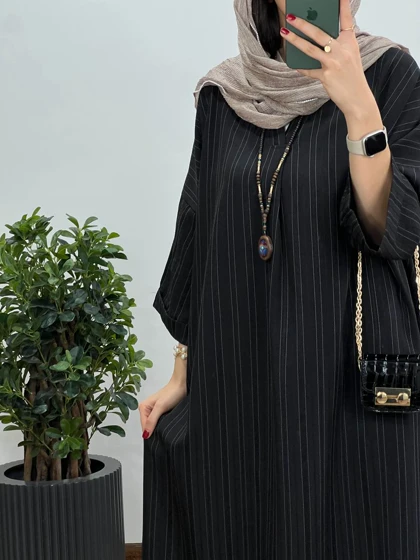 مانتو بلند کفتان کوک دوزی مینو