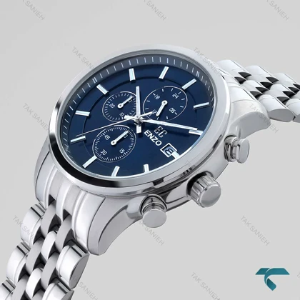 ساعت مردانه انزو EC-2184AVG اورجینال سه موتوره سرمه ای Enzo-8290-G