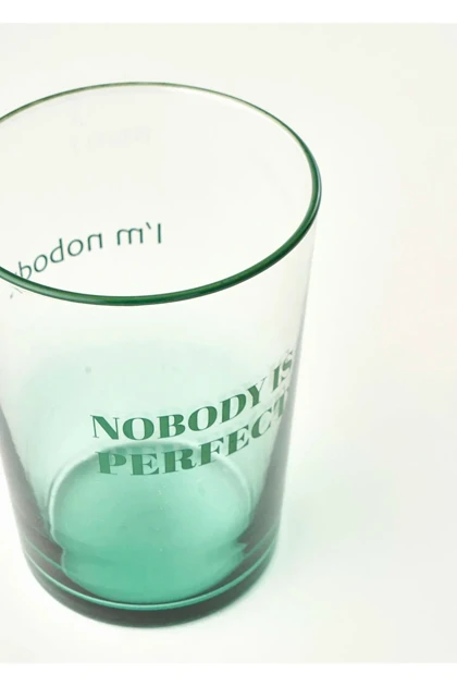 لیوان نوشیدنی 4 عددی Bella Maison مدل Nobody Is Perfect - سبز