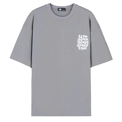 زیگ تیشرت آستین کوتاه gray slow down tshirt-9780