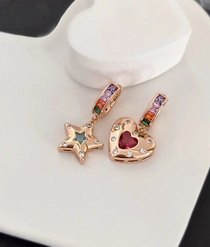 گوشواره قلب و ستاره ژوپینگ 647