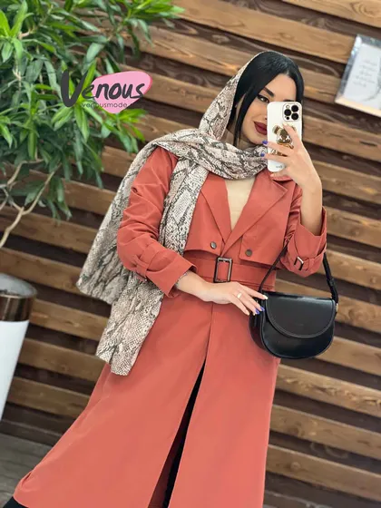 بارانی بلند بالا ژیله آستین سگک