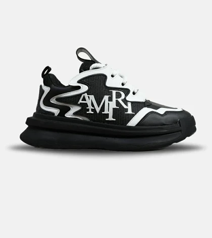 کفش کتانی مشکی سفید AMIRI MA1 Leather