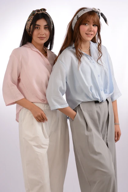 شومیز گره‌ای پری چروک