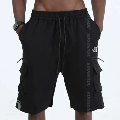 شلوارک کتان کش طبیعت گردی north face