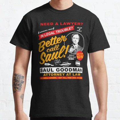 تیشرت لانگ پسرانه better call saul طرح Need A Lawyer Then Call Saul Dks Classic T-Shirt کد 194929
