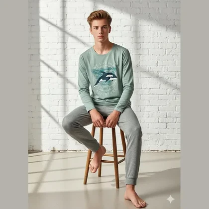 بلوز شلوار نوجوان پسرانه جانا کد 9059