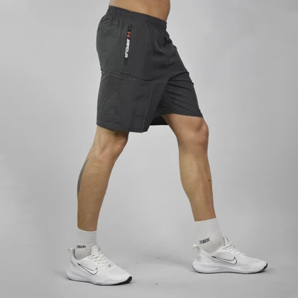 شلوارک ورزشی مردانه آندر آرمور مدل HeatGear-2205 طوسی تیره