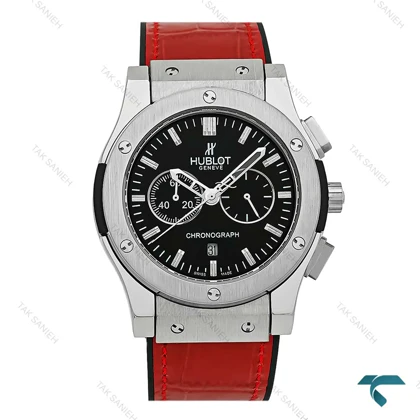 ساعت هابلوت مردانه سه موتوره کرنوگراف بند چرم قرمز Hublot-8241-G