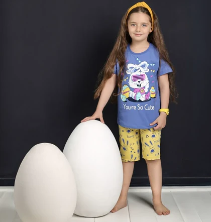 تیشرت شلوارک دخترانه جانا طرح خرگوش