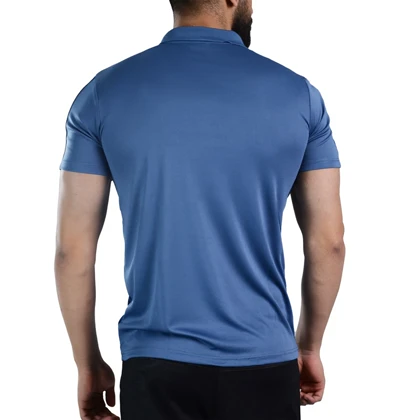 تیشرت نیم زیپ ورزشی مردانه نایک مدل P69 آبی تیره