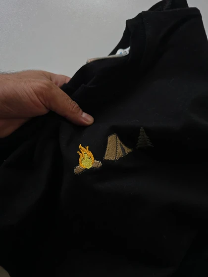 بلوز تک بچگانه کمپ مشکی (2488)