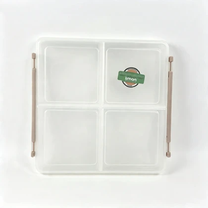 ظرف فریزری 4 خانه کوچک لیمون 4*180