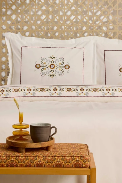 سرویس روتختی دو نفره Karaca Home مدل Beluna پنبه - سفید