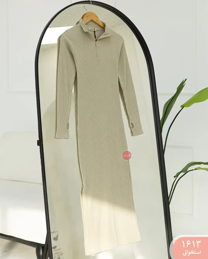 ماکسی کرکره ای نیم زیپ 1613