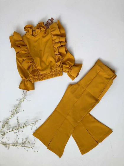 شومیز شلواردم پا چاک‌دار دخترانه