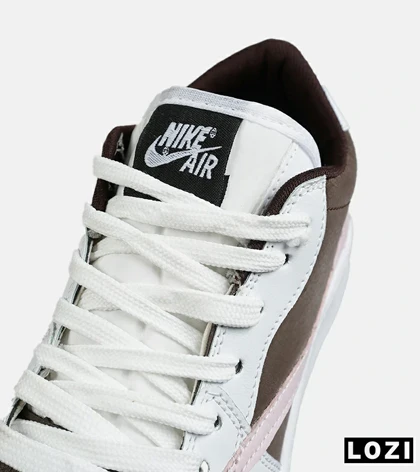 کفش کتانی مردانه و زنانه سفید قهوه ای صورتی NIKE travis scott مدل 8318