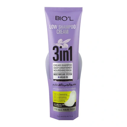 شامپو کرمی 3 در 1 با کف ملایم حاوی روغن آرگان و گوار بیول