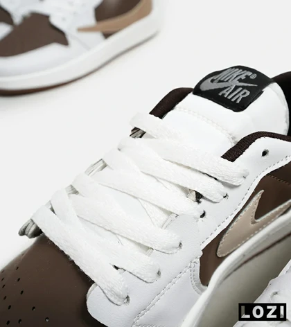 کفش کتانی مردانه سفید قهوه ای NIKE travis scott