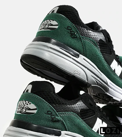 کفش کتانی بزرگ پا مشکی سبز NEW BALANCE 993