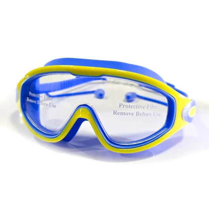 عینک شنا فرم بزرگ سیلیکونی حرفه ای در رنگ بندی