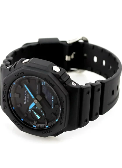 ساعت جی شاک 2100 مشکی عقربه آبی