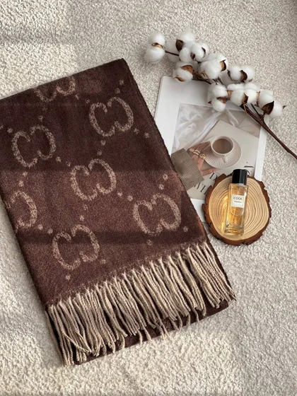 شال وارداتی قهوه ای میکس کد 400