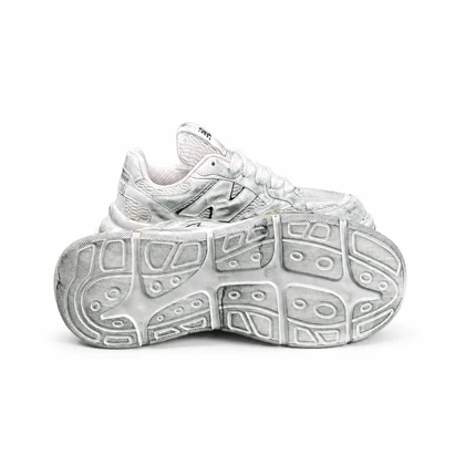 کفش کتانی مردانه مدل نیوبالانس کاستوم شده سفید سبز New Balance