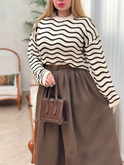 بلوز بافت موجی 2504