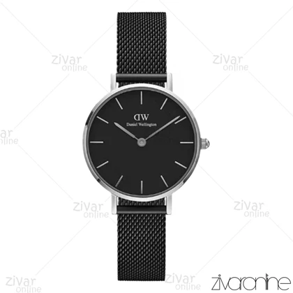 ساعت دنیل ولینگتون زنانه حصیری سیلور مشکی اسمال 102497
