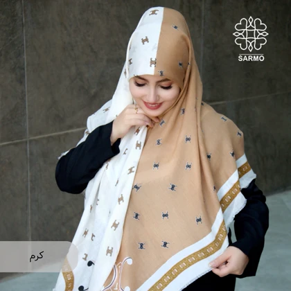 روسری نخ پنبه هرمس