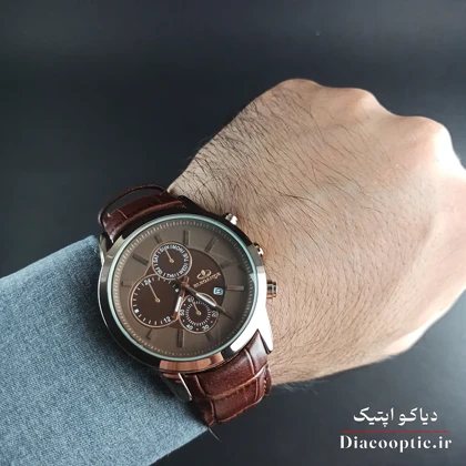 ساعت مچی مردانه موتور ژاپن برند الگانس مدل DO1197 بند چرمی