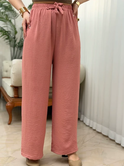 شلوار ابروبادی جلو گره 3711