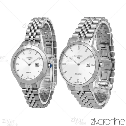 ست ساعت سیتیزن تمام نقره ای 107111