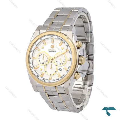 ساعت مردانه کوبل CB6291G دورنگ طلایی صفحه سفید Cobel-6903-G