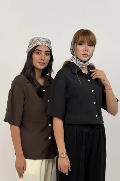 شومیز گلس 2جیب آیدا