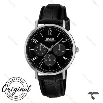 ساعت کاسیو MTP-VT06L-1B مردانه کلاسیک بند چرم مشکی Casio-10792-G